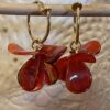 Boucles Créoles pour Oreilles Non Percées Pétales de fleurs – Image 3