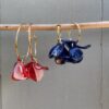 Boucles Créoles pour Oreilles Non Percées Pétales de fleurs