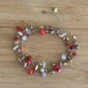 Bracelet Cigogne Rose et Rouge