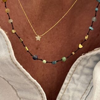 Collier Cigogne 7 chakras