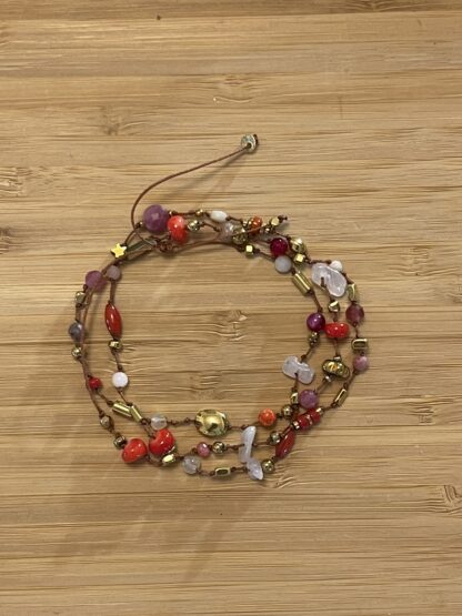 Collier Cigogne Rouge et Rose – Image 5