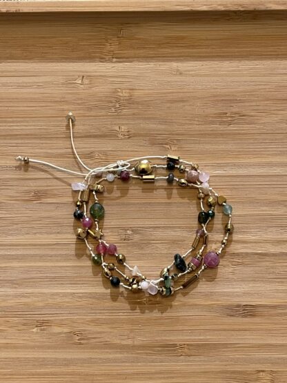 Bracelet Cigogne Vert et Rose – Image 5