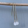 Boucles Longues Goutte Nacre