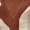 Collier Fleur Calcédoine