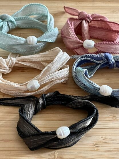 Bracelet Ruban Perle d'Eau Douce