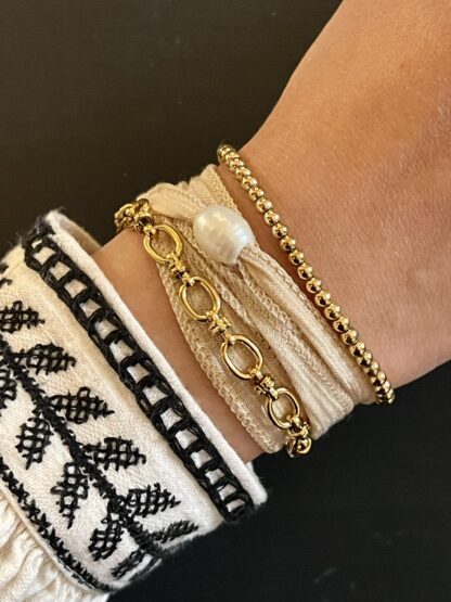 Bracelet Ruban Perle d'Eau Douce – Image 7