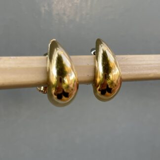 Boucles Oreilles Non Percées Gouttes Dorées