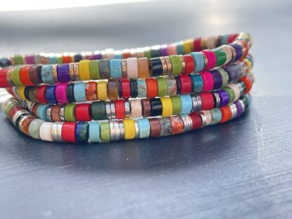 Bracelet Multicolore Rondelles Argentées  Cuivrées ou noires – Image 7