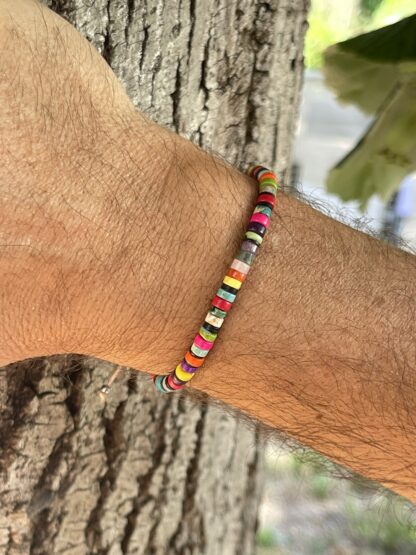 Bracelet Multicolore Rondelles Argentées  Cuivrées ou noires – Image 6