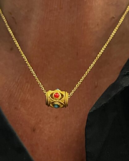 Collier Amulette Tube Ajouré – Image 2