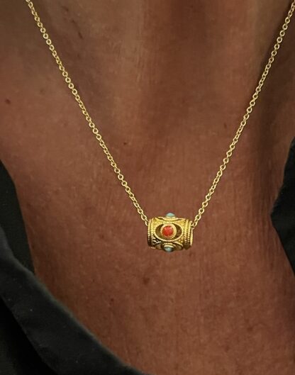 Collier Amulette Tube Ajouré – Image 3
