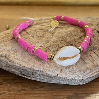 Bracelet Cauri Rose Fluo