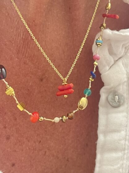 Collier Lamelles Bambou – Image 2