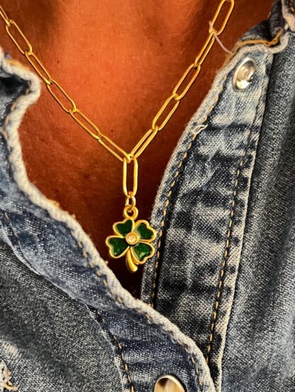 Collier Trèfle et Chaîne Maillon