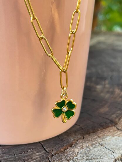 Collier Trèfle et Chaîne Maillon – Image 2