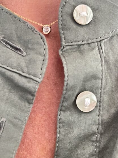Collier Strass Serti Rond – Image 4