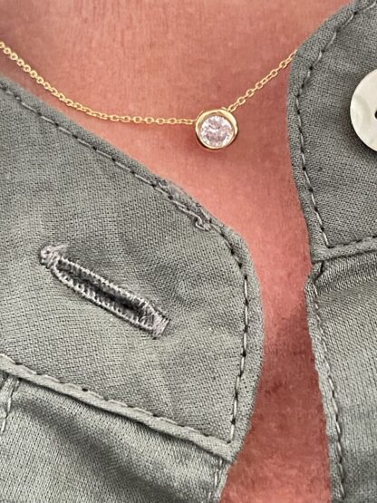 Collier Strass Serti Rond – Image 3