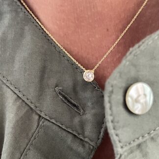 Collier Strass Serti Rond