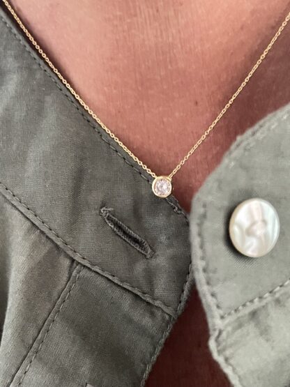 Collier Strass Serti Rond