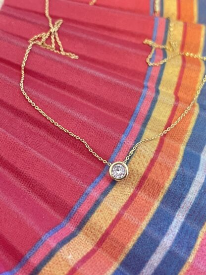 Collier Strass Serti Rond – Image 2