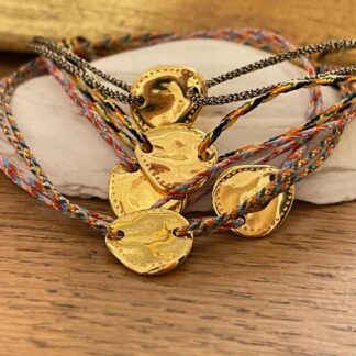 Bracelet plaque martelée