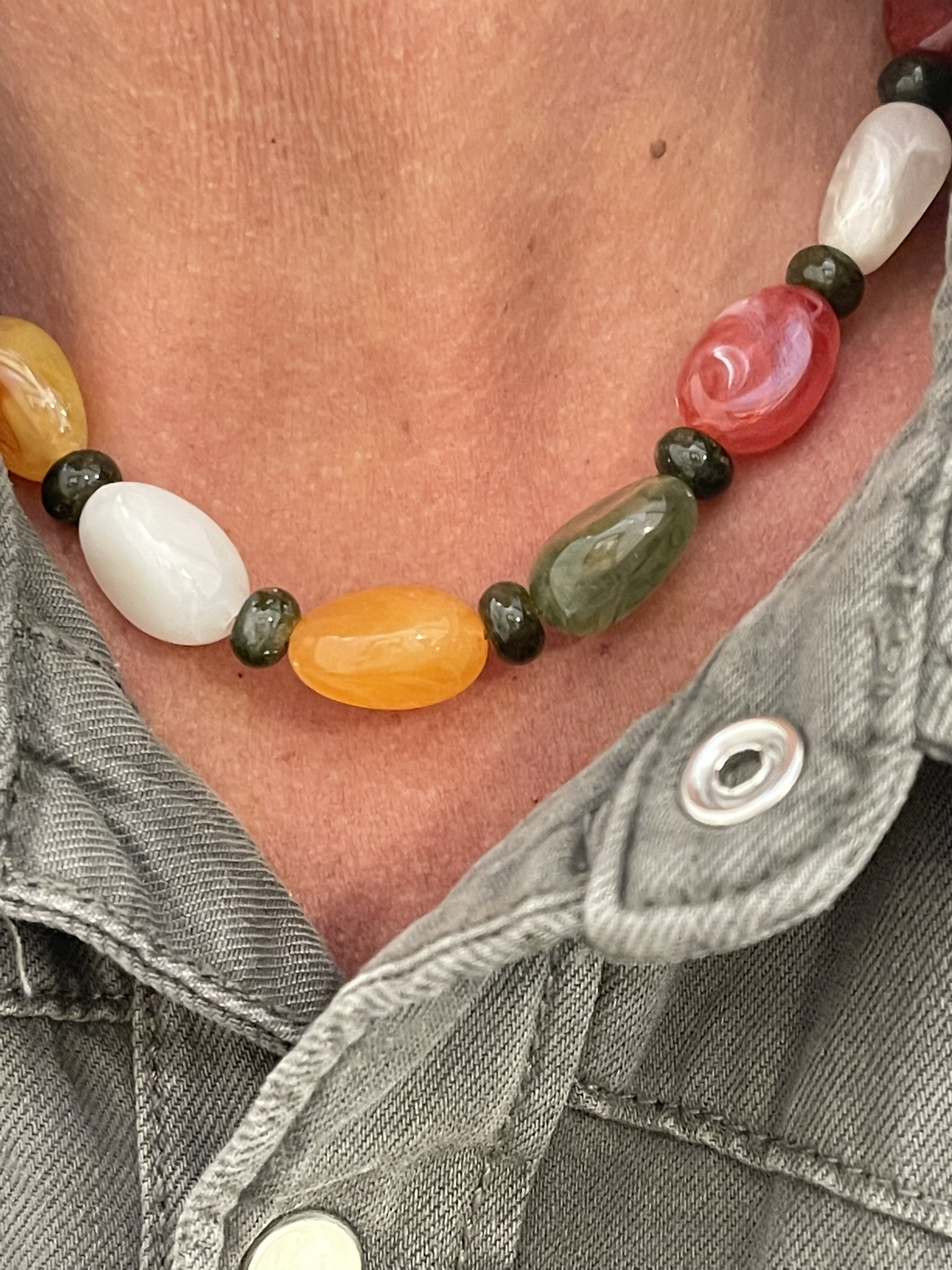 Collier Perles Colorées