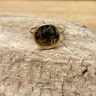 Bague Disque Martelé