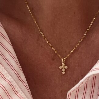 Collier Croix Strassée