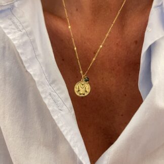Collier Médaille Trèfle et Perle
